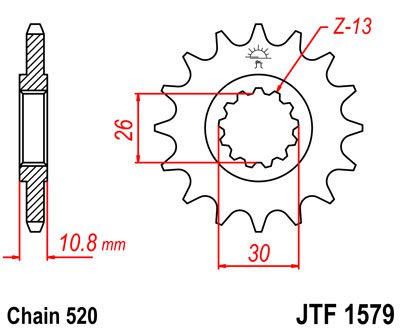 Звезда передняя JT Sprockets JTF 1579.17